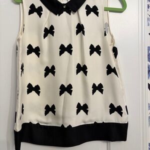 Black and White Bow shirt by Kate Spade